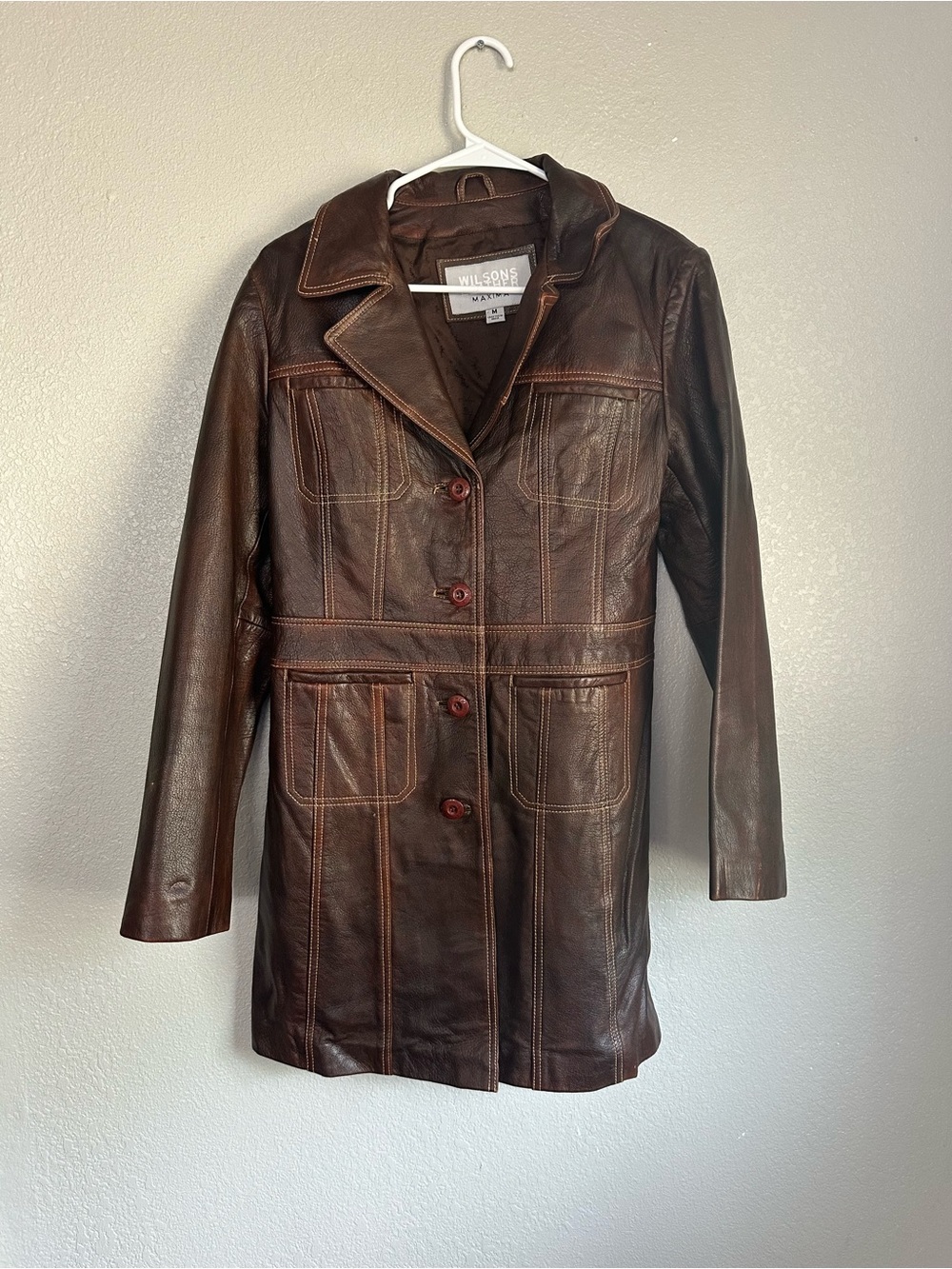 Wilson Leather Maxima 100% Leather Brown Jacket